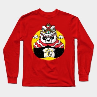 Lion Dance Panda Long Sleeve T-Shirt